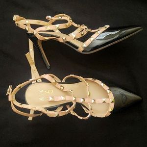 Black and Tan stilettoes size 9